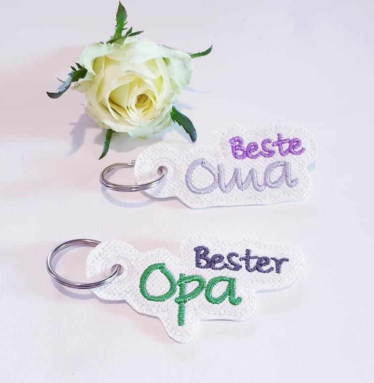 Stickdatei - Anhänger Beste Oma / Bester Opa - Sewando