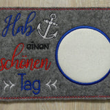 Stickdatei - Mugrugs "Hab einen schönen Tag" (4 Motive)