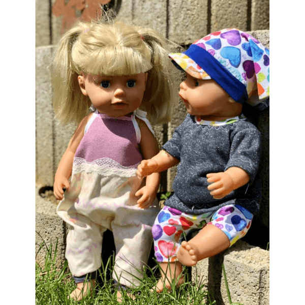 Sommerliche Puppenkleidung nähen – für 43 cm Babypuppen - Sewando