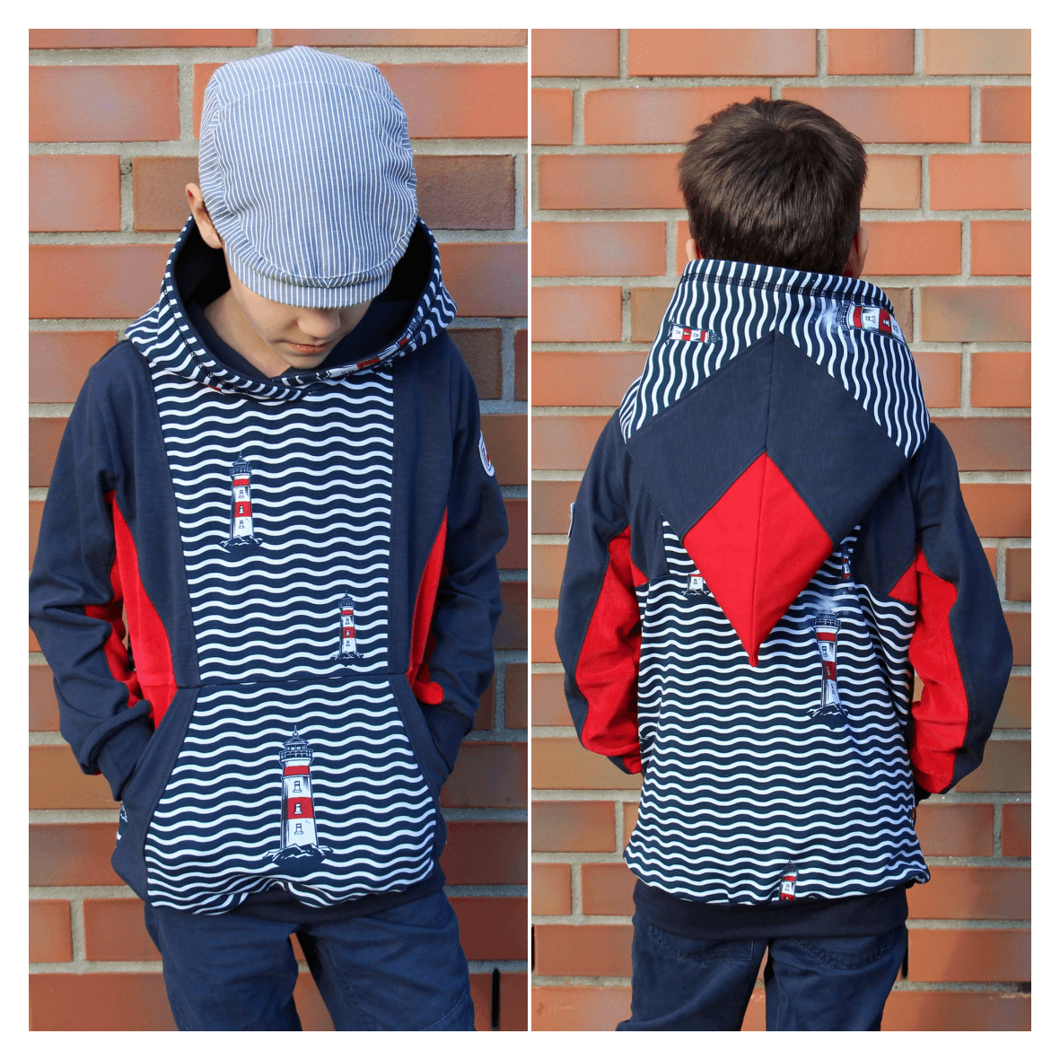 Schnittmuster Pullover Hoodie Bexx Gr. 80 bis 152 - Sewando