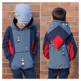 Schnittmuster Pullover Hoodie Bexx Gr. 80 bis 152 - Sewando