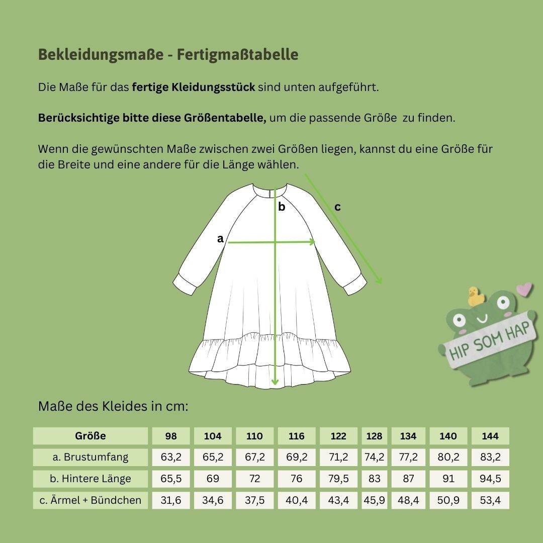Ella Schnittmuster – wandelbares Kleid & Tunika für Mädchen Gr. 98–146 - Sewando