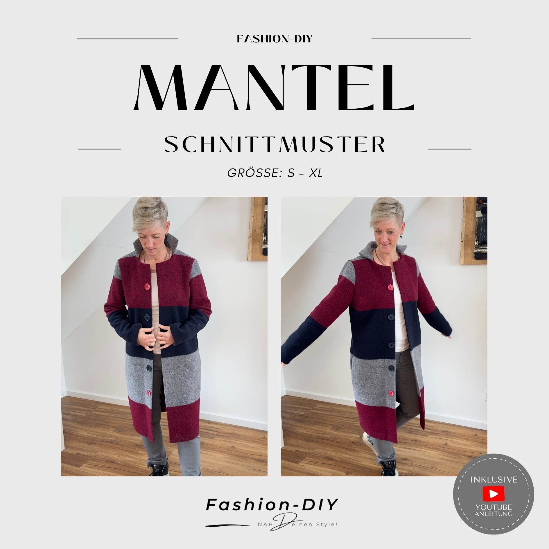 E-Book und Schnittmuster | Mantel S-XL - Sewando