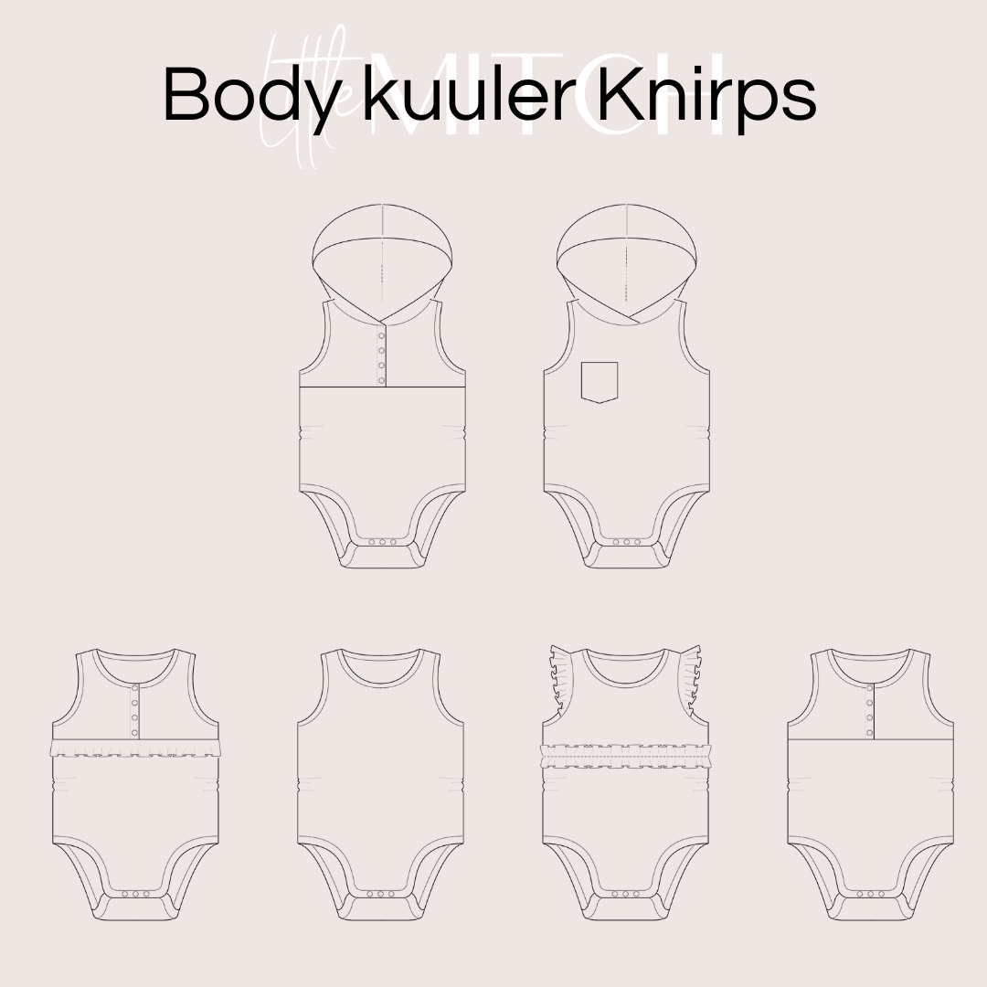 ärmelloser Body kuuler Knirps Schnittmuster Gr. 50-104 - Sewando