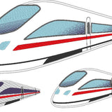 Schnellzug 1 Stickdatei Zug Eisenbahn Lok