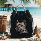 Stickdatei Applikation Cairn Terrier "Cully" - realistisch - FÜR HELLE & DUNKLE STOFFE