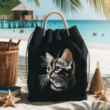 Stickdatei Katze Bengalen "Maxie " in Naturfarben - realistisch - FÜR DUNKLE STOFFE