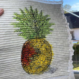 Stickdatei Ananas "Anatrocken" für Cannelloni-Technik im Polygon-Stil  7Größen (10x10 - 21x40) inkl. Anleitung