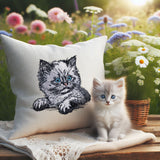Stickdatei Applikation Katze "Cilly" - realistisch - FÜR HELLE & DUNKLE STOFFE