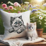 Stickdatei Katze "Cilly" - realistisch - FÜR HELLE STOFFE