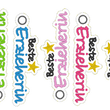 Stickdatei Anhänger - Set "Beste/r Erzieher/in" & "Lieblingserzieher/in"