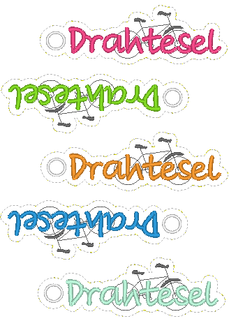 Stickdatei Schlüsselanhänger - Fahrrad & Drahtesel - Sewando