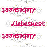 Stickdatei - Anhänger "Liebesnest"