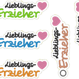 Stickdatei Anhänger - Set "Beste/r Erzieher/in" & "Lieblingserzieher/in"