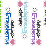 Stickdatei Anhänger - Set "Beste/r Erzieher/in" & "Lieblingserzieher/in"