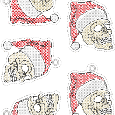 Stickdatei - Anhänger Skull / Totenkopf - Sewando