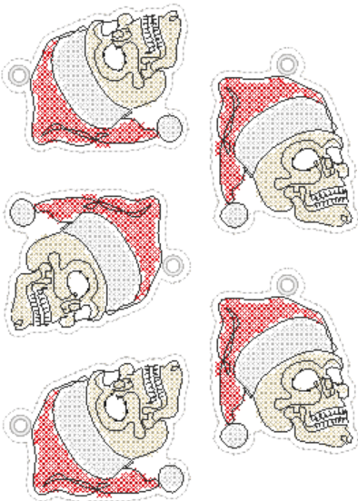 Stickdatei - Anhänger Skull / Totenkopf - Sewando