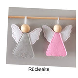 Stickdatei Engel Engelchen ITH mit Holzperle | 10x10 & Mehrfachdatei 13x18 | Schutzengel, Glücksbringer, Dekoration, Anhänger, Geschenk