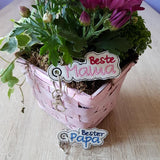 Stickdatei - Anhänger-Set "Beste Mama & Bester Papa"