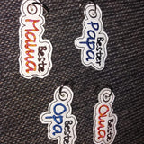 Stickdatei - Anhänger-Set "Beste Mama & Bester Papa"
