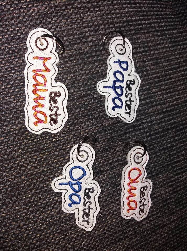 Stickdatei - Anhänger Beste Oma / Bester Opa - Sewando
