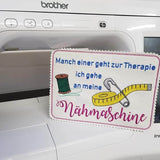 Stickdatei - Schild Therapie Nähmaschine - Sewando