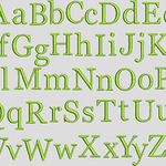 Stickdatei ABC 25mm Buchstaben Schrift Alphabet Set 605 - Sewando