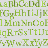 Stickdatei ABC 25mm Buchstaben Schrift Alphabet Set 605 - Sewando