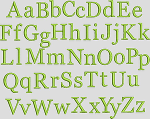Stickdatei ABC 25mm Buchstaben Schrift Alphabet Set 605 - Sewando