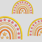 Stickdatei Regenbogen mit Sternen Set 606/2 - Sewando