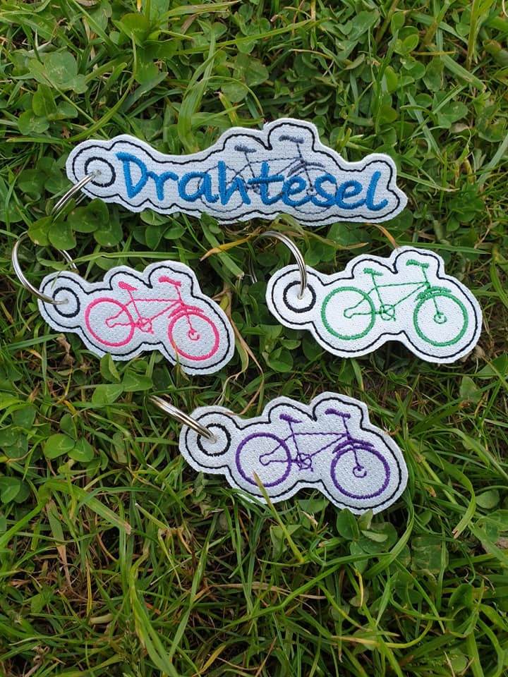 Stickdatei Schlüsselanhänger - Fahrrad & Drahtesel - Sewando