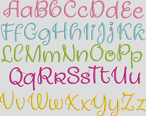 Stickdatei ABC ca. 2,5cm Buchstaben Schrift Set 617 In Love 4 - Sewando