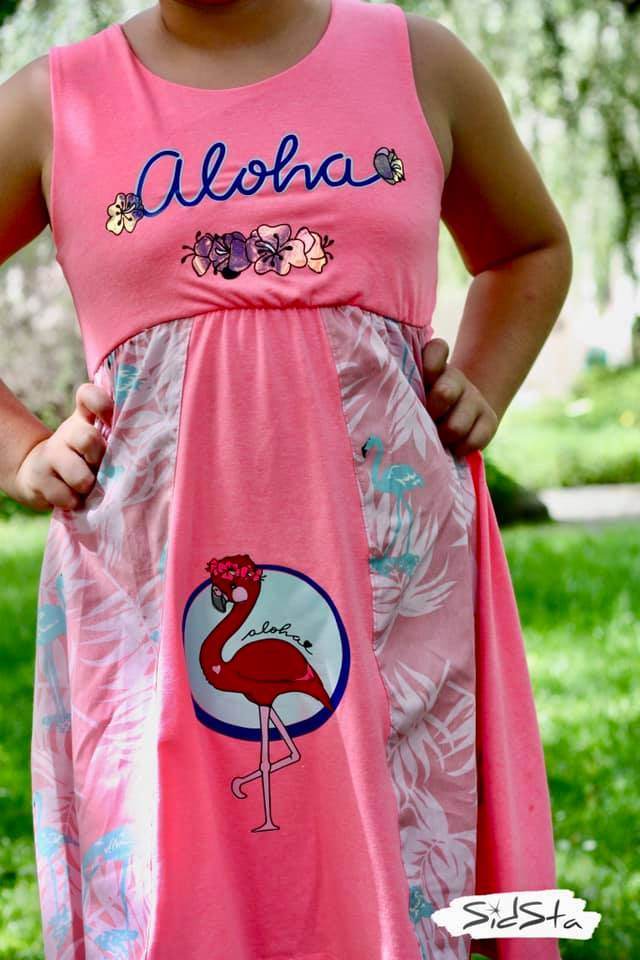 Plotterdatei Frieda und Fred Flamingo - Sewando