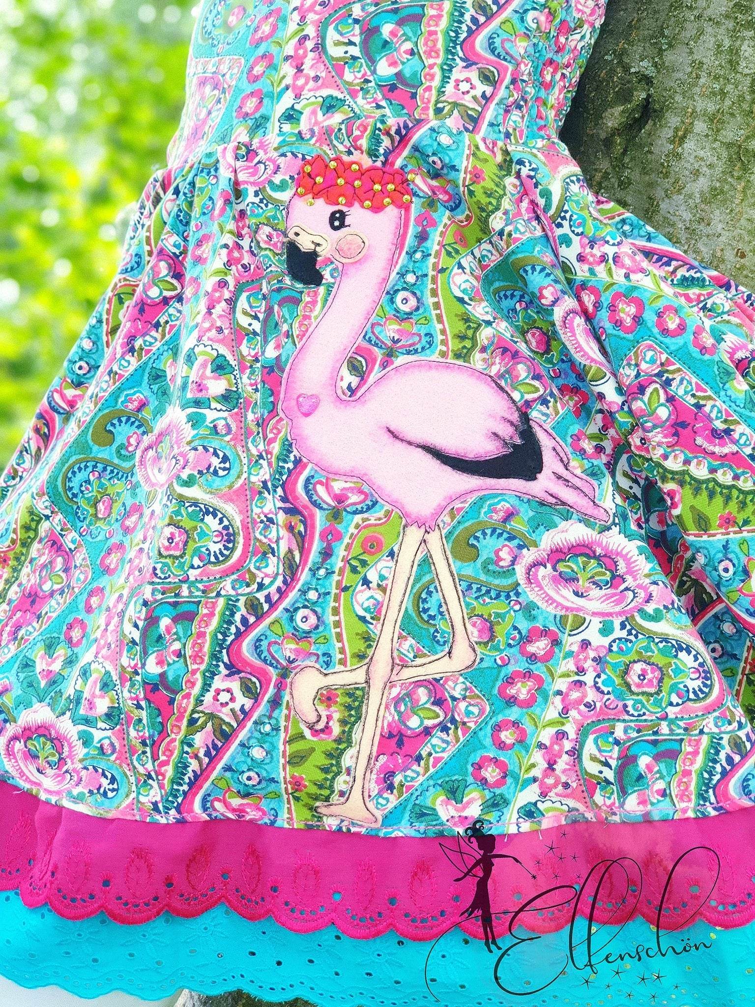Applikationsvorlage Frieda und Fred Flamingo - Sewando