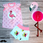 Plotterdatei Frieda und Fred Flamingo - Sewando