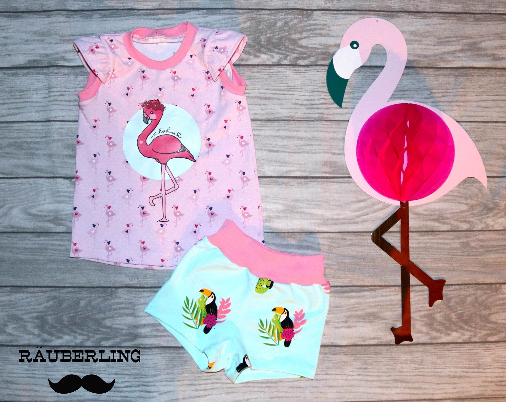 Plotterdatei Frieda und Fred Flamingo - Sewando