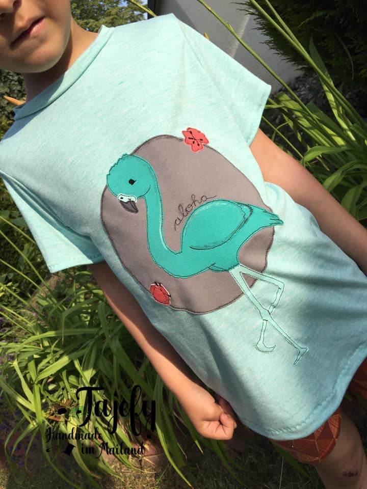 Applikationsvorlage Frieda und Fred Flamingo - Sewando