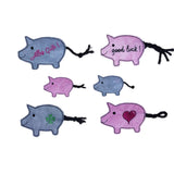 Stickdatei Glücksschweinchen Rahmen 10x10 (4x4"), 5 Dateien, 2 Größen, Silvester, Alles Gute