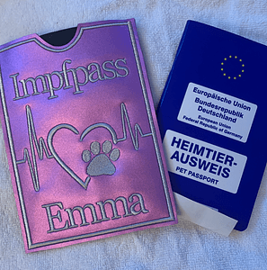 Stickdatei Impfpass Heimtierausweis Set 650 - Sewando