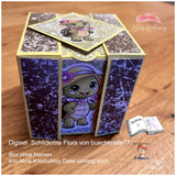 Digistamp Schildkröte Flora Sublimation, Plotterdatei, Digipaper