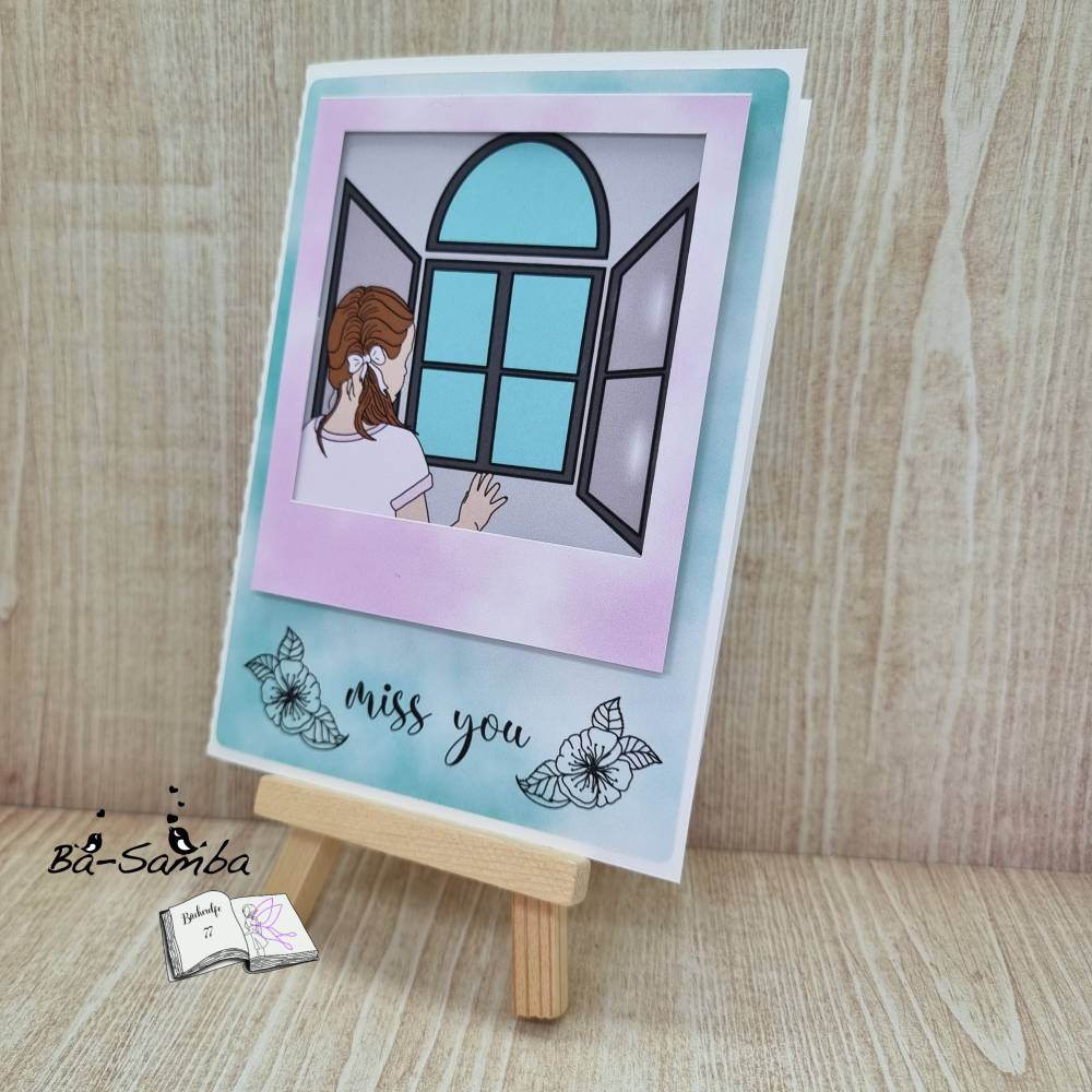 Digistamp Mädchen am Fenster Sublimation, Drucken - Sewando