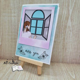 Digistamp Mädchen am Fenster Sublimation, Drucken - Sewando