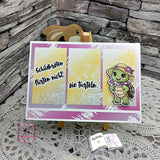 Digistamp Schildkröte Flora Sublimation, Plotterdatei, Digipaper