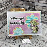 Digistamp Schildkröte Flora Sublimation, Plotterdatei, Digipaper