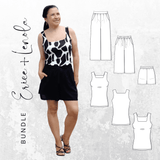 BUNDLE Schnittmuster Top LENOLA Gr. 34-54 + Hose ERICE Gr. 32-56 - Sewando