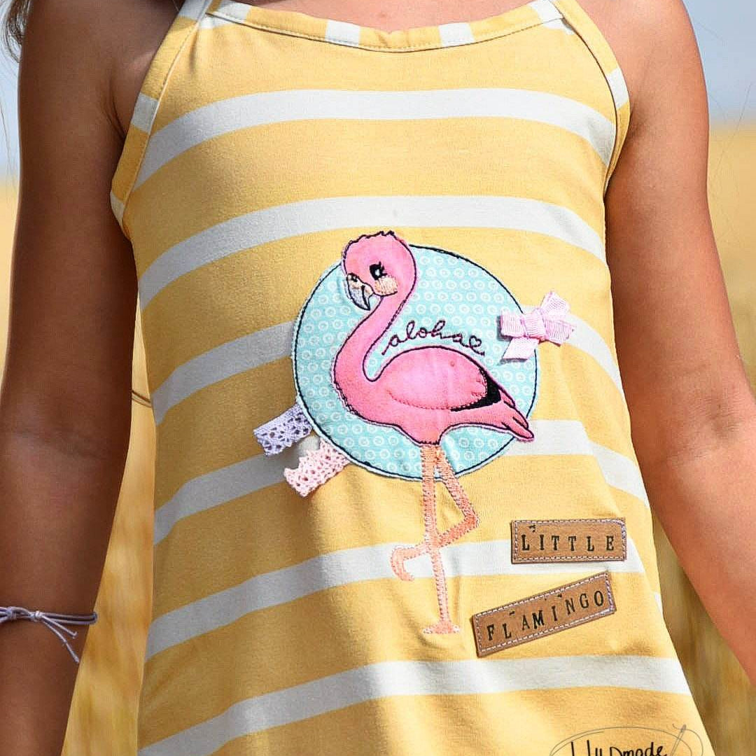 Stickdatei Frieda und Fred Flamingo - Kombipaket - Sewando