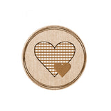 Stickdatei Doodle Button Herz - Rahmen ab 10 cm x 10 cm - Sewando