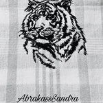 Tiger Stickdatei – Ausdrucksstarkes Blackwork-Motiv für elegante Wildnis-Projekte - Sewando