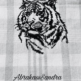 Tiger Stickdatei – Ausdrucksstarkes Blackwork-Motiv für elegante Wildnis-Projekte - Sewando