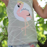 Stickdatei Frieda und Fred Flamingo - Rahmen 18x30 - Sewando